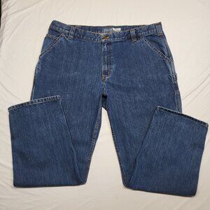 Carhartt Mens Jeans Loose Fit Carpenter 40 x 32 Denim Pants Cotton Blue